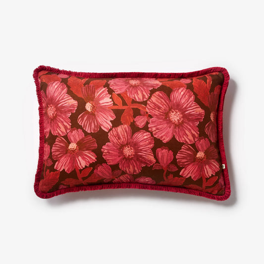 Woodland Dark Cerise Cushion With Inner 60x40cm