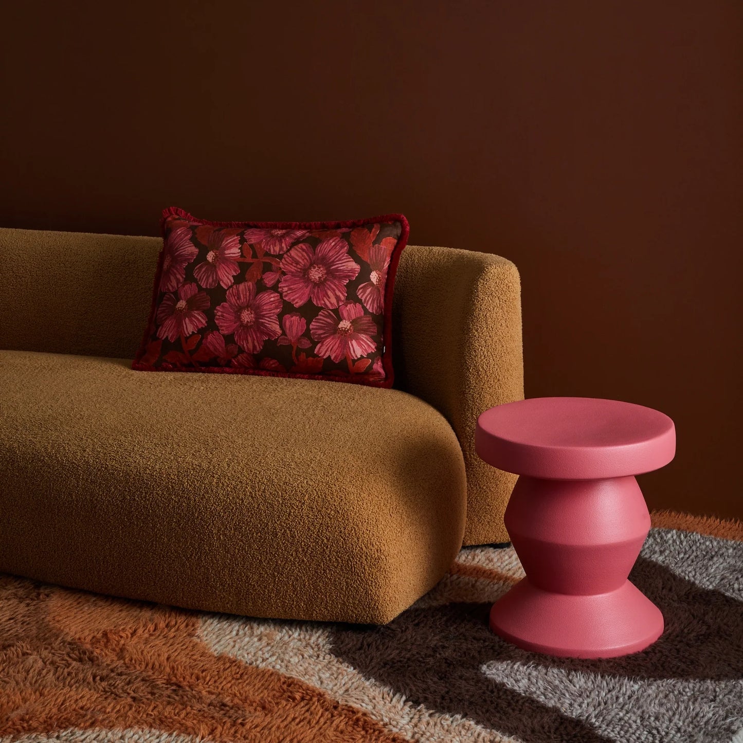 Woodland Dark Cerise Cushion With Inner 60x40cm