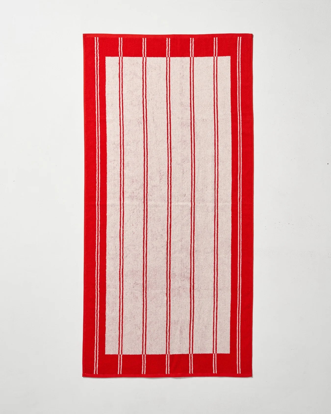 Twin Stripe Towel - Cherry
