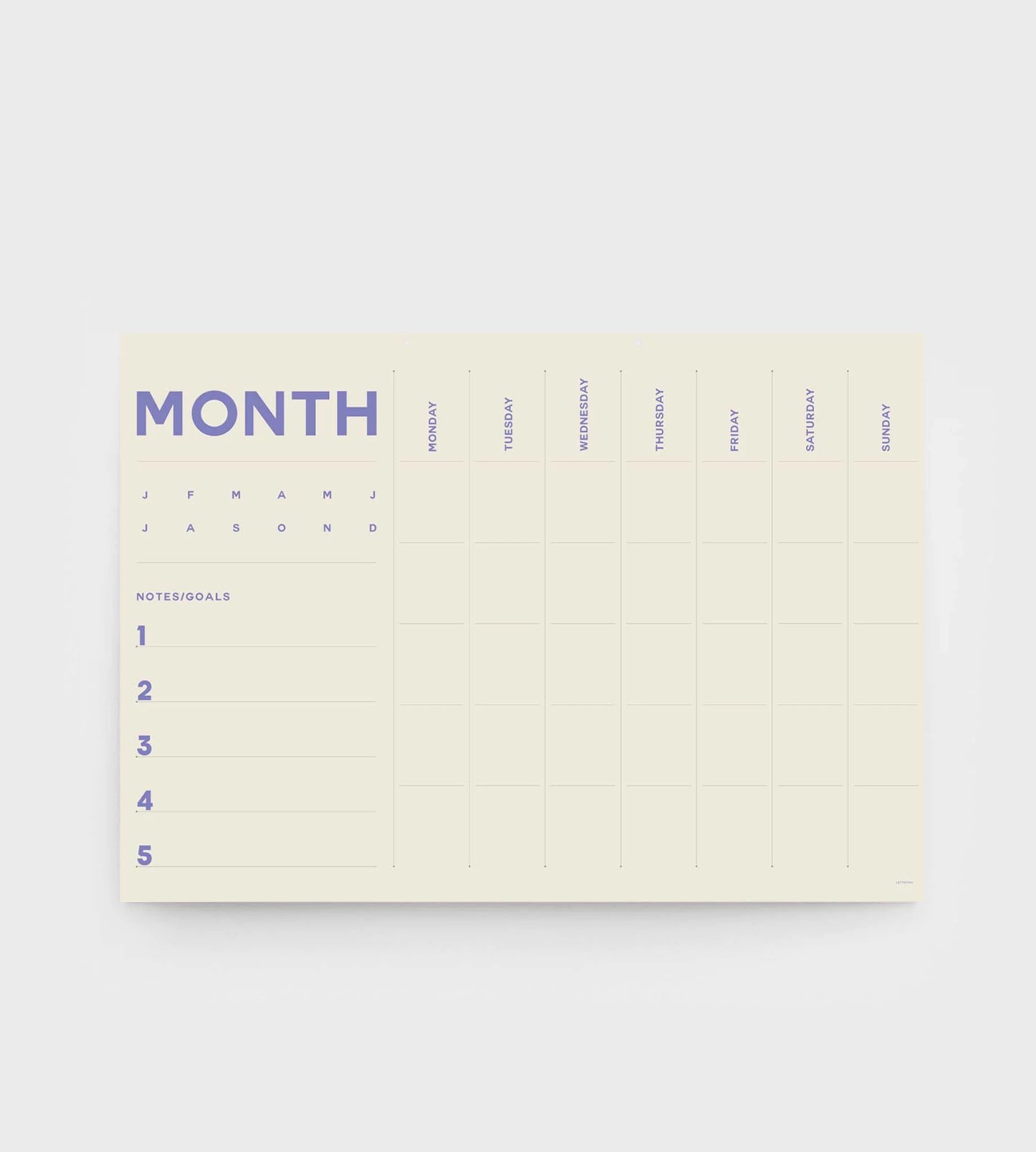 A2 Monthly  Planner