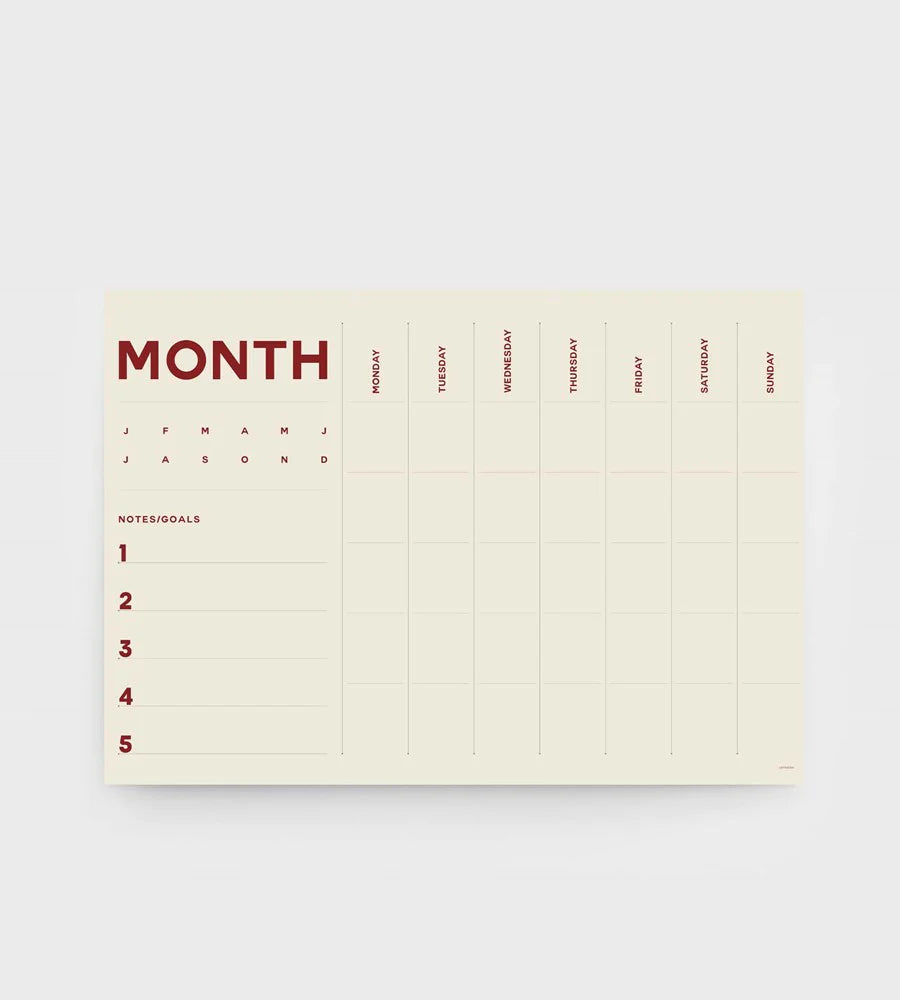 A2 Monthly  Planner