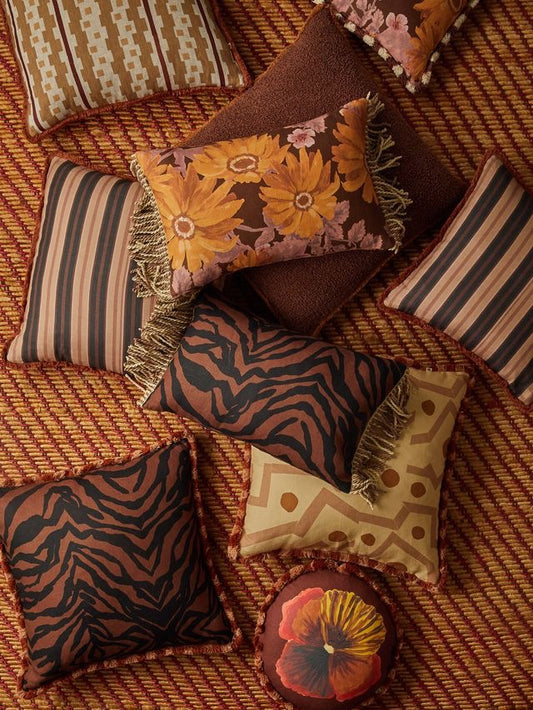 Zebra Chocolate 60 x 40 cushion