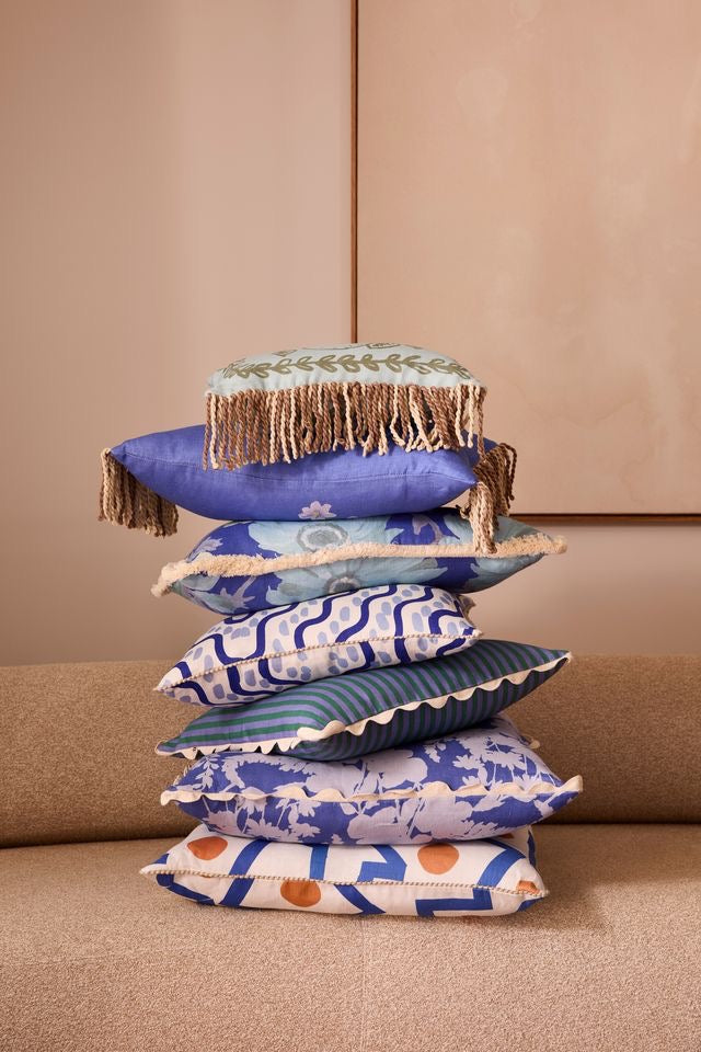 Cottage Garden Blue Cushion