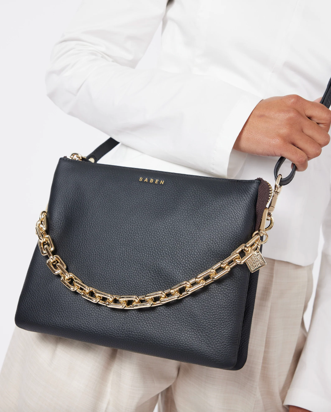 Matilda Crossbody Black + Chain