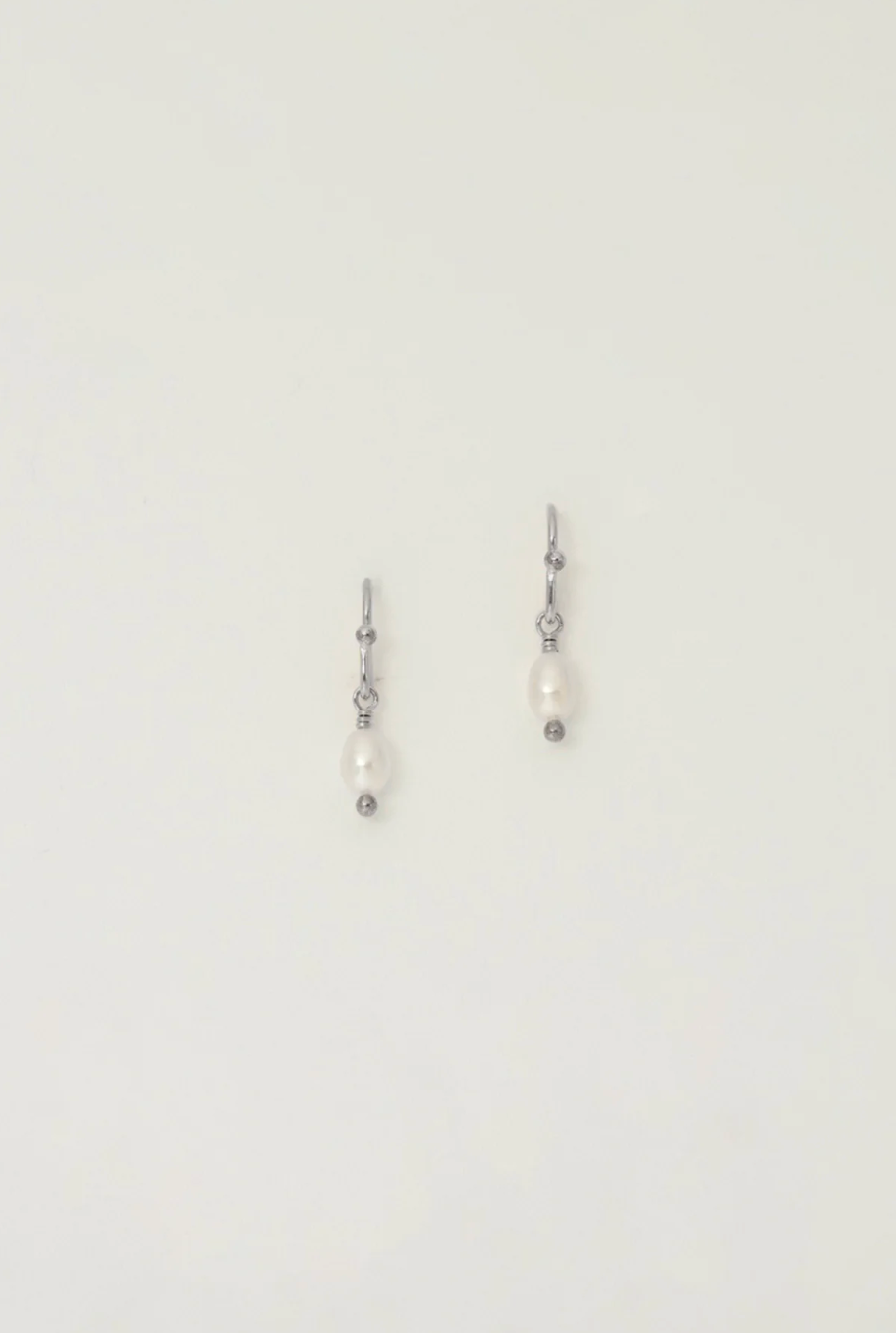 Bebe Pearl Drops - Silver