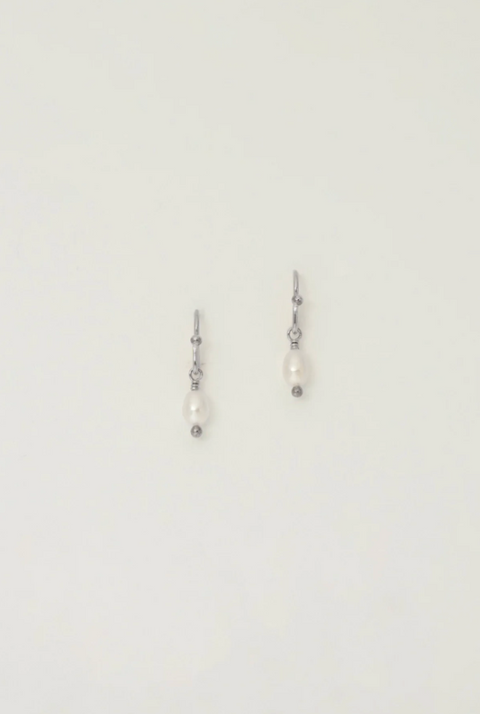 Bebe Pearl Drops - Silver
