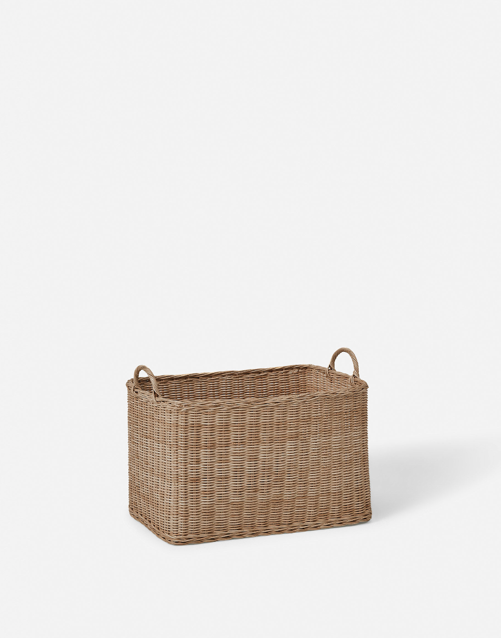 Rectangle Rattan Basket - Dark Brown