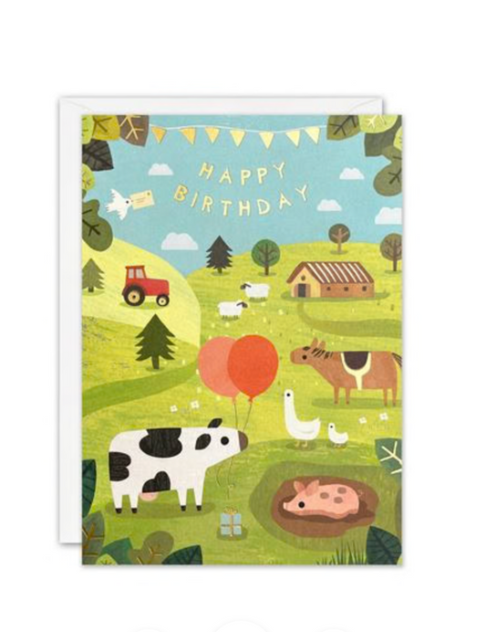 Happy Birthday Farm Yard Card