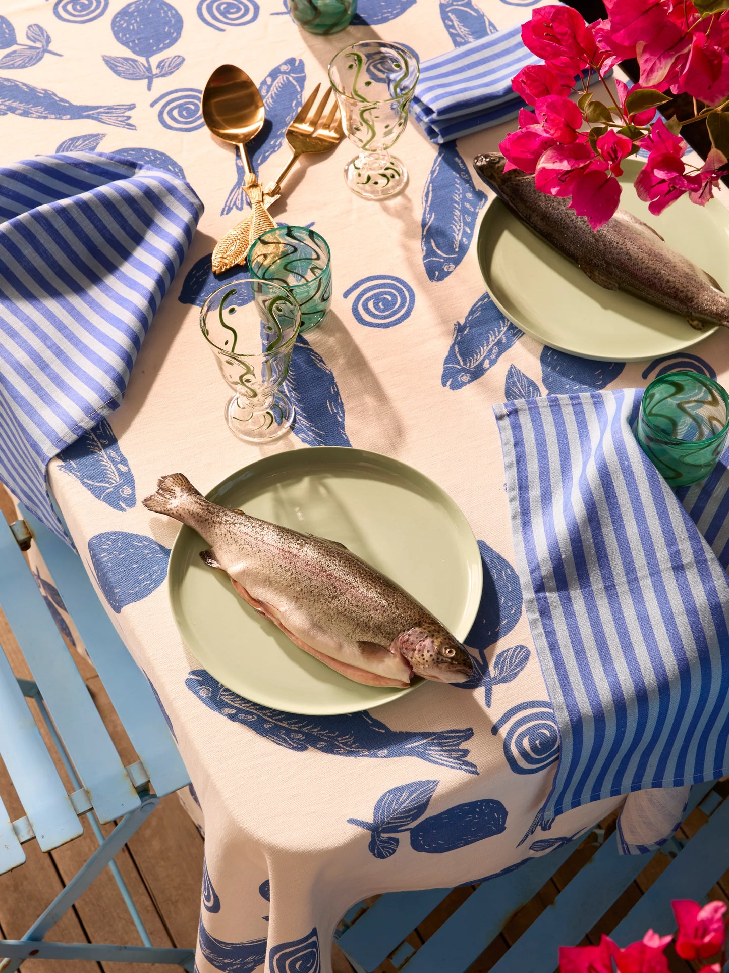 Sardines Linen Tablecloth