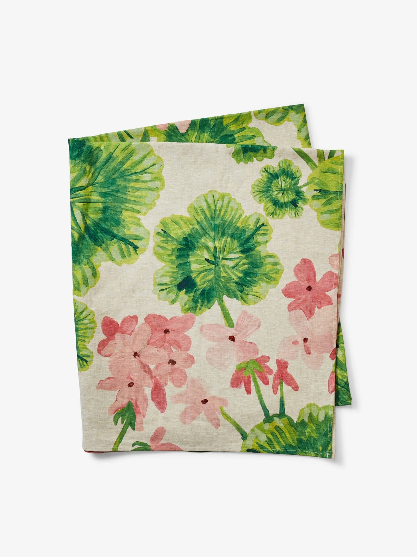 Geranium Linen Tablecloth