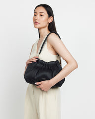 Ayla Shoulder Bag - Black Licorice Pleat