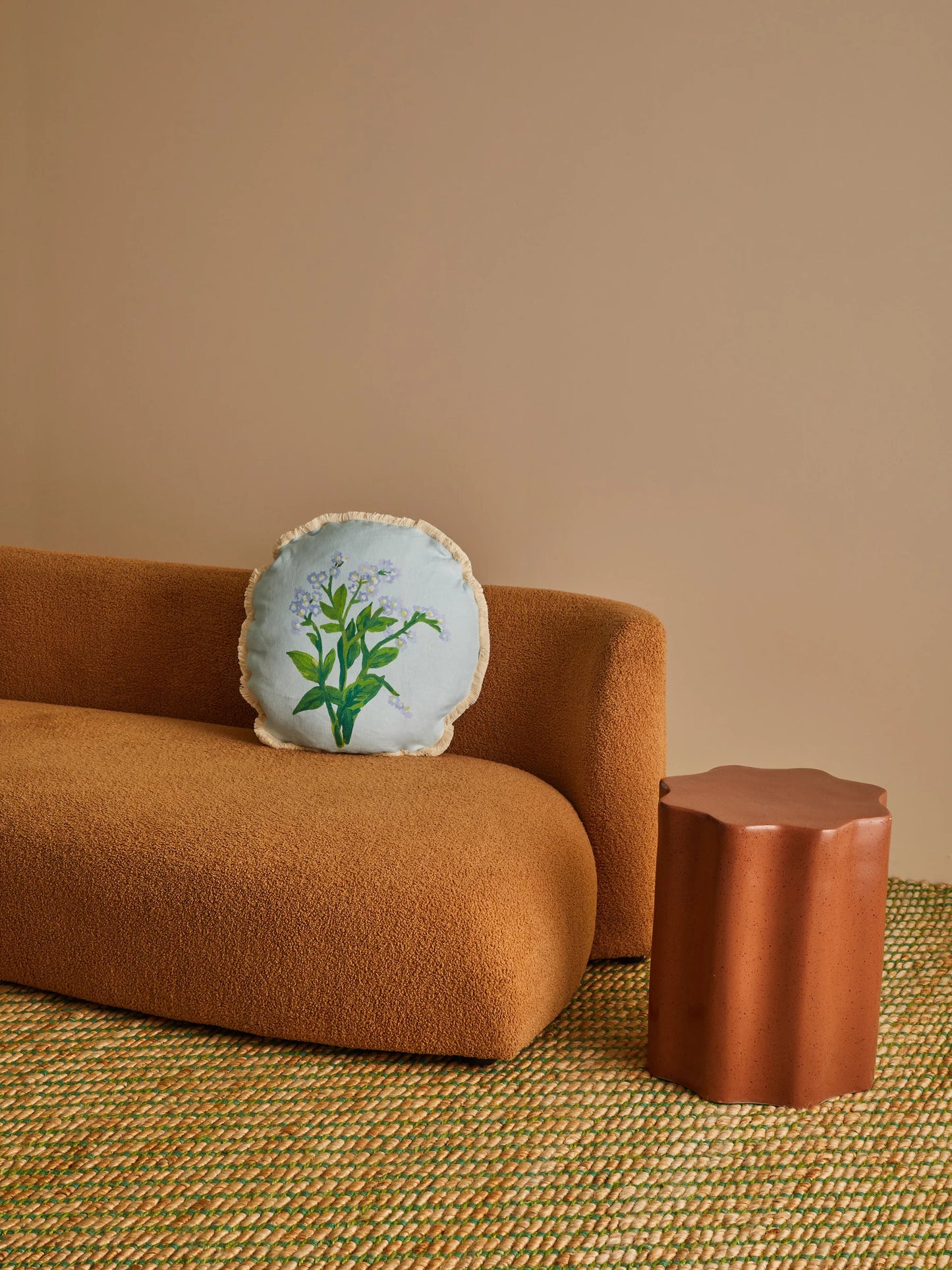 Forget Me Not Blue Cushion + Inner 50cm round