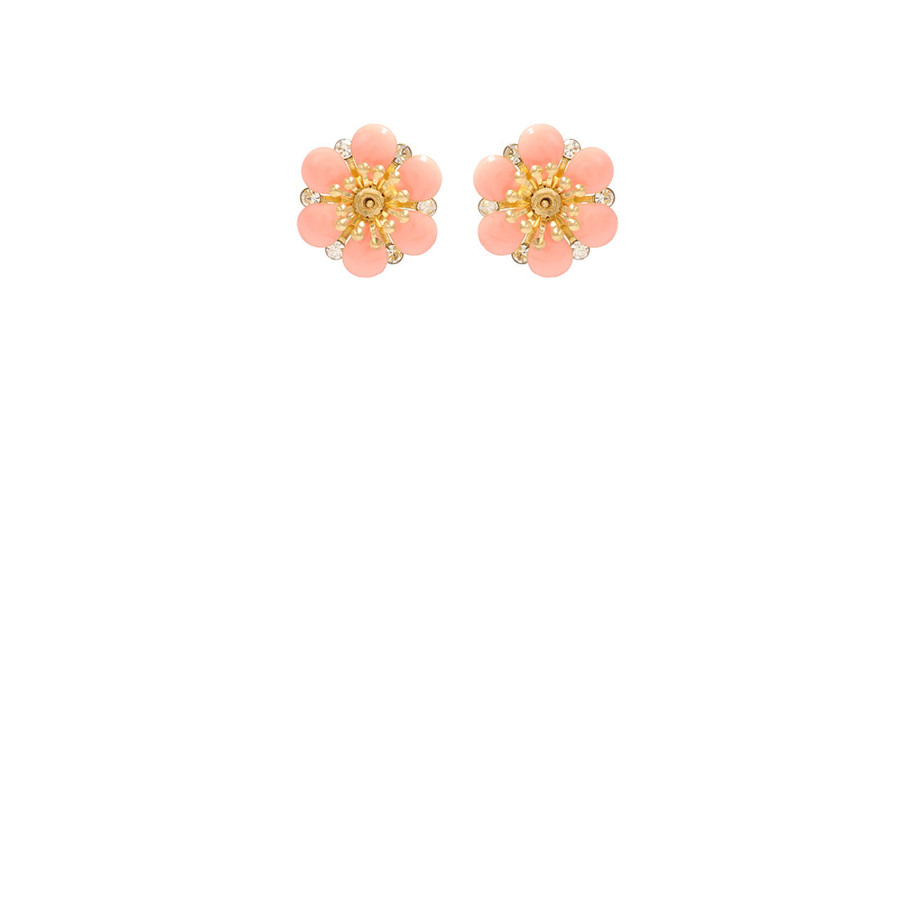 Camelia Puces Earring - Salmon