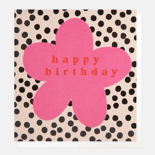 Happy Birthday Pink Flower Spot
