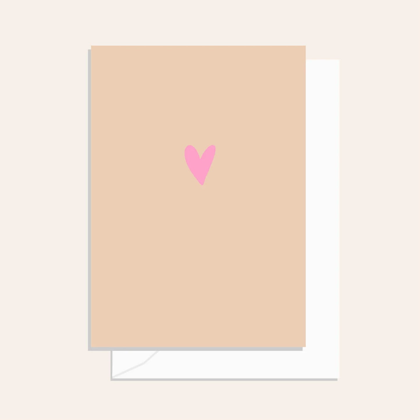 Pink Heart Caramel Card