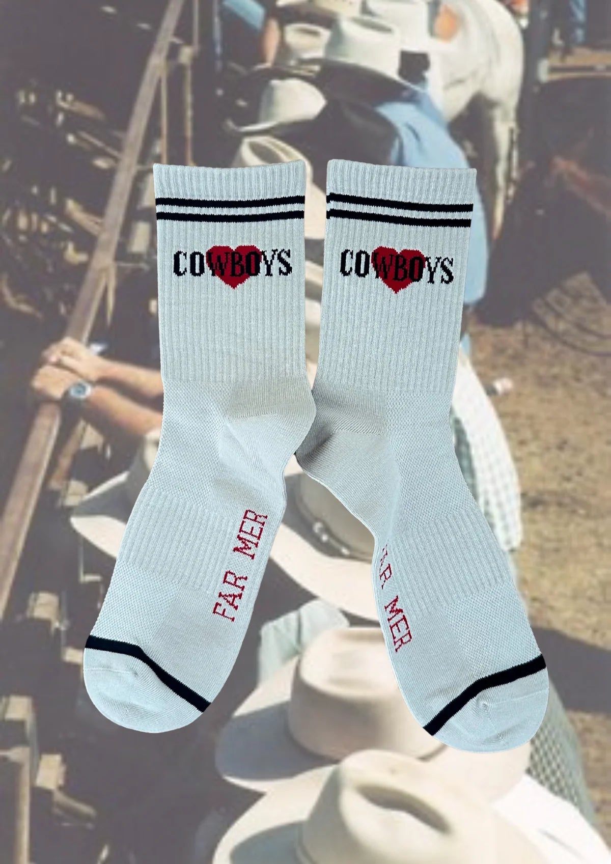 FAR MER - Love Cowboys Boot Socks