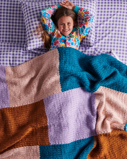 Chunky Knit Blanket - Roasted Pecan