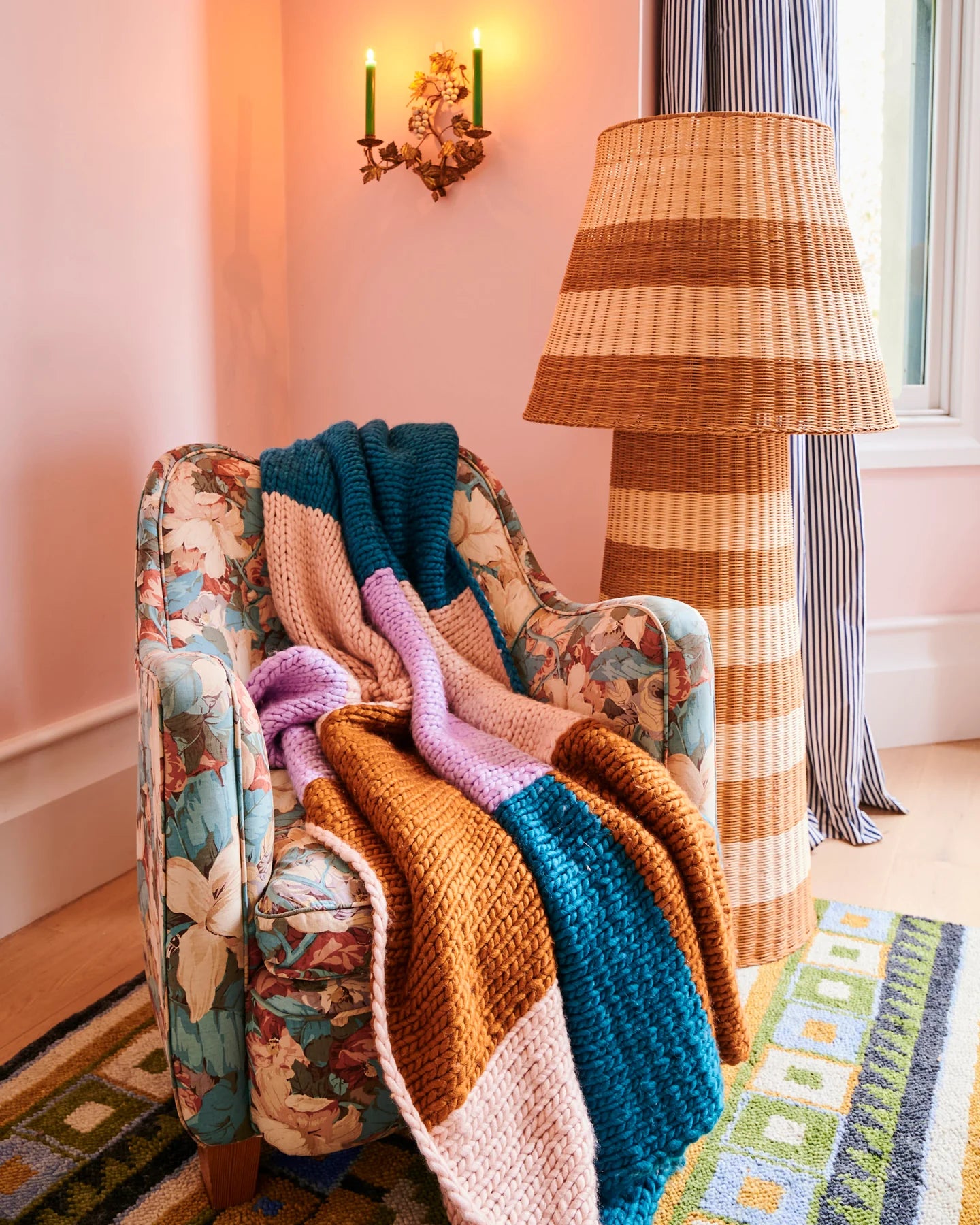 Chunky Knit Blanket - Roasted Pecan