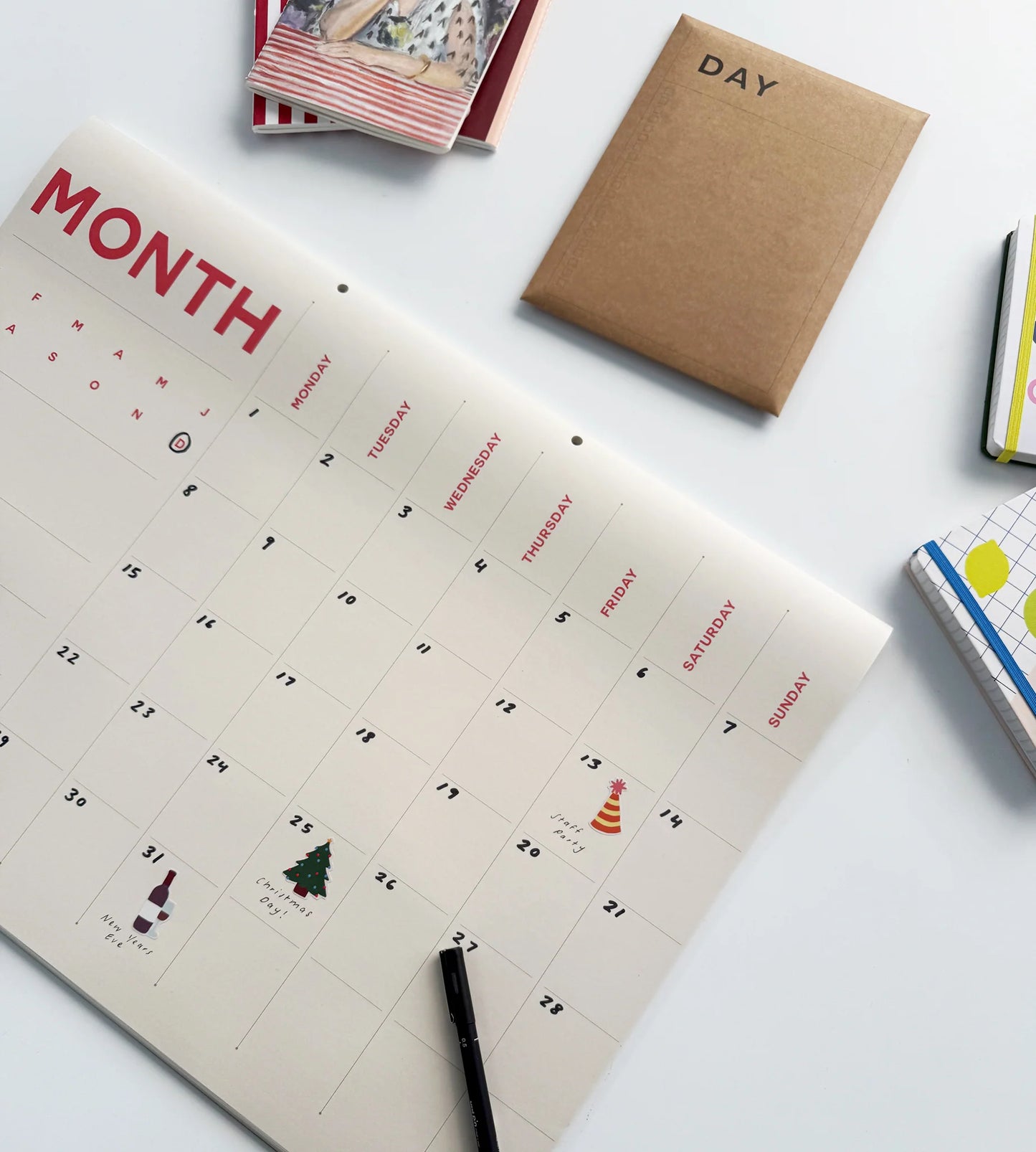 A2 Monthly Planner