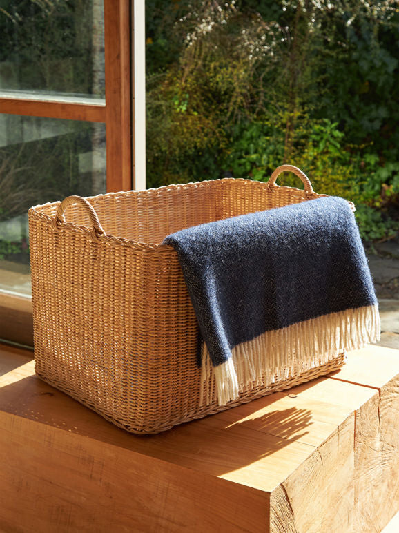 Rectangle Rattan Basket - Natural Brown