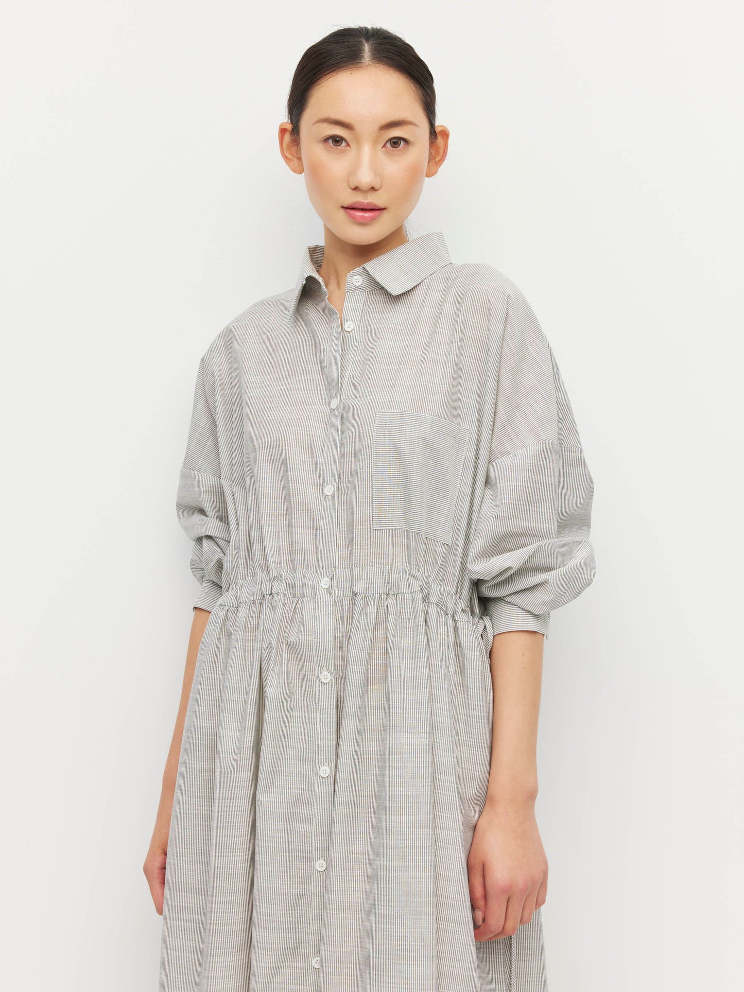 Lenora Dress - Fine Stripe