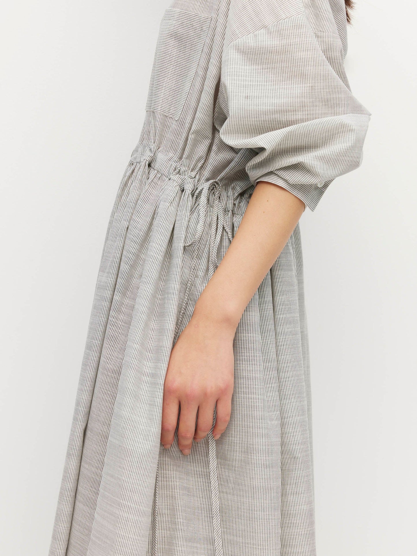 Lenora Dress - Fine Stripe