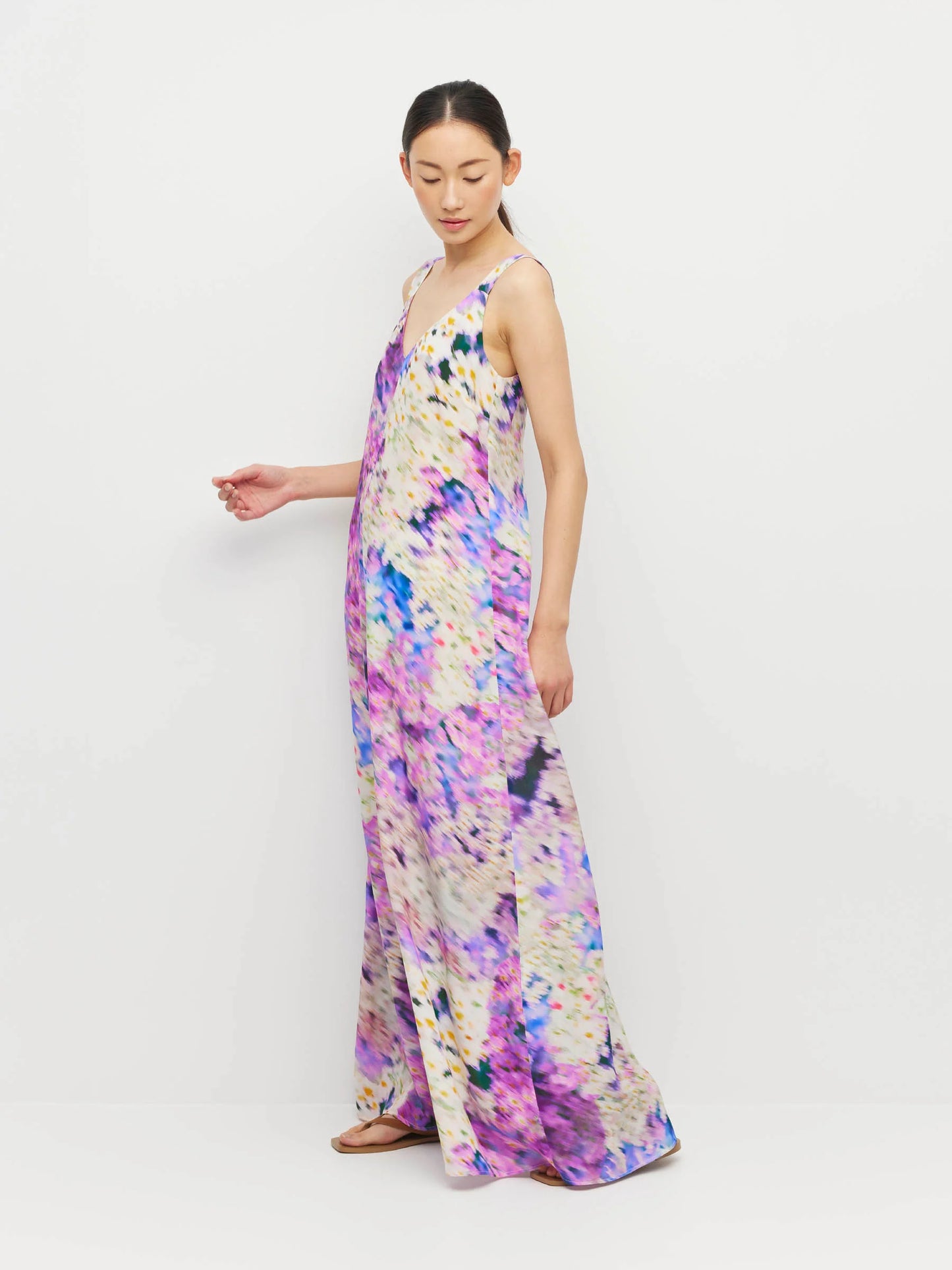 Violetta Dress - Lavender Mist Silk
