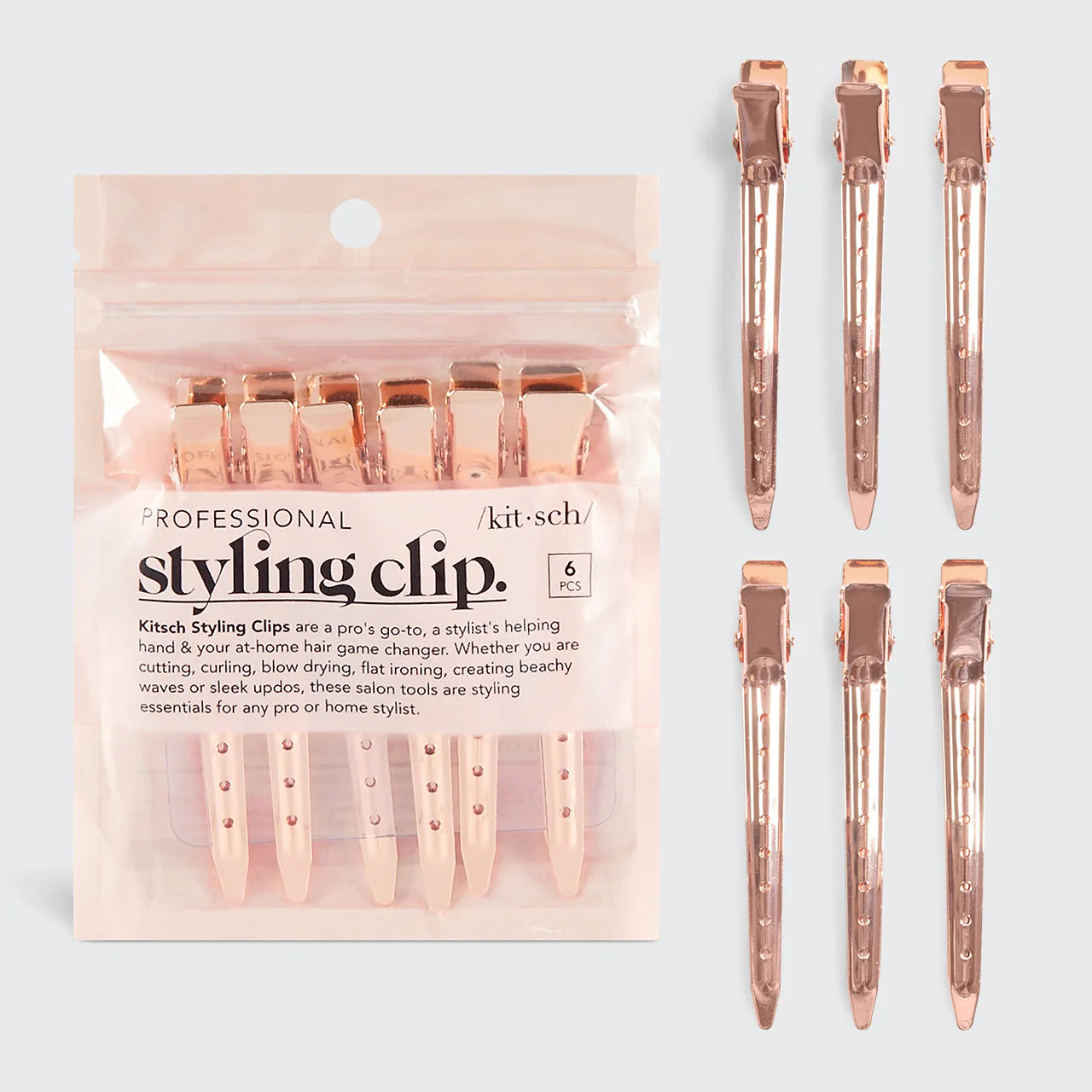 Kitsch - Rose Gold Styling Hair Clips
