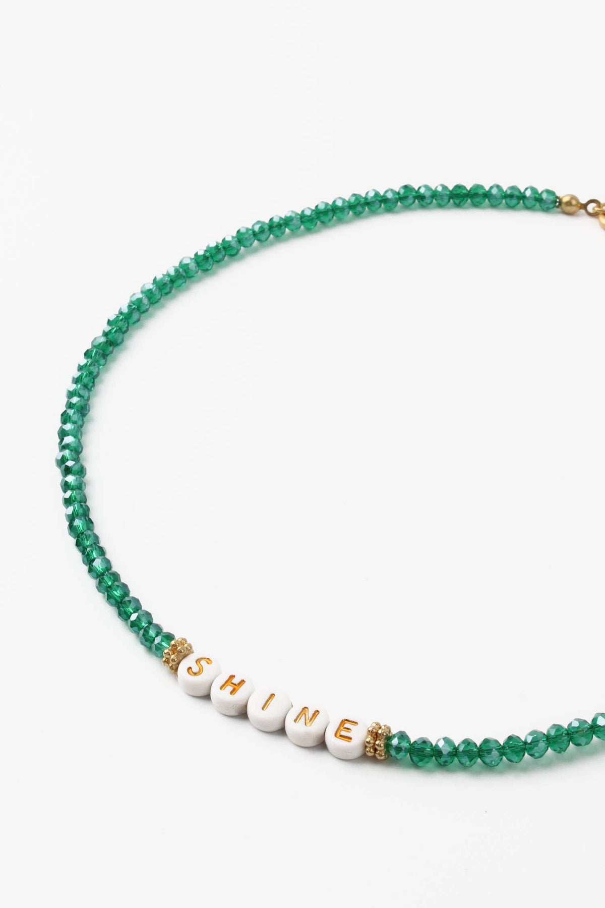 Green 'shine' necklace