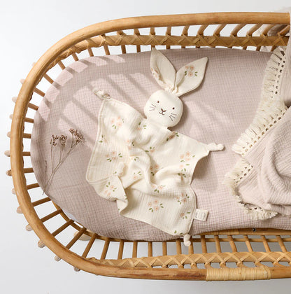 Bunny Daisy Lovey - Organic Muslin