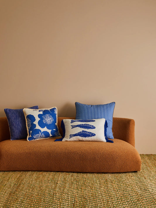 Sardines Blue Cushion + Inner 60x40