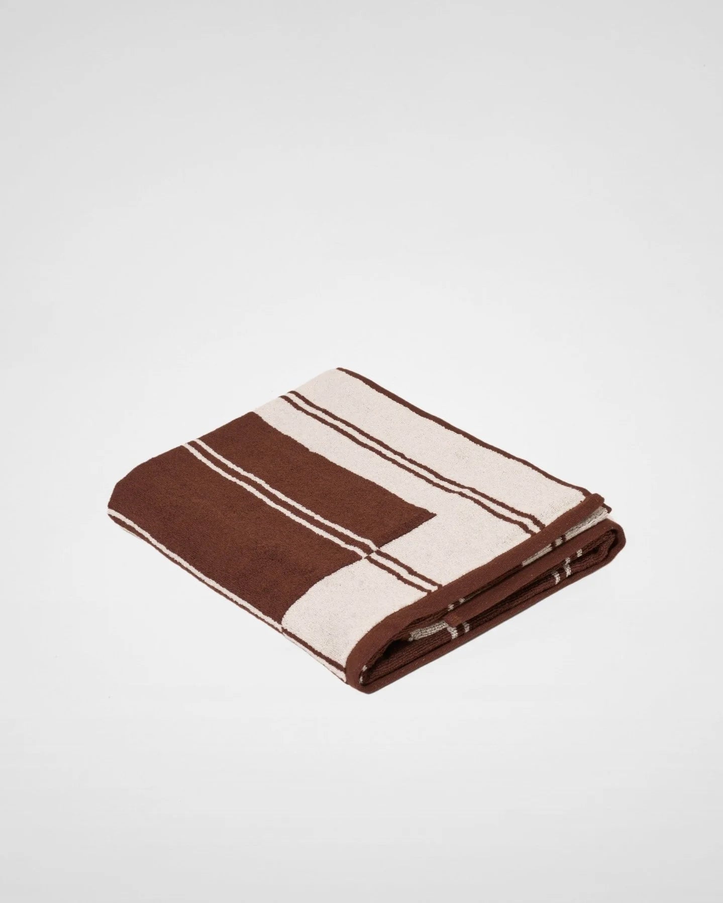 Twin Stripe Towel - Chocolate
