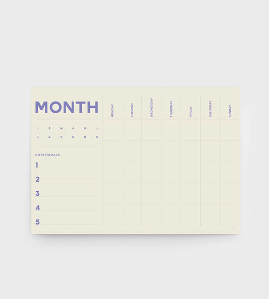 A2 Monthly  Planner