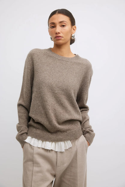 Freddie Jumper - Tobacco with ruffle trim