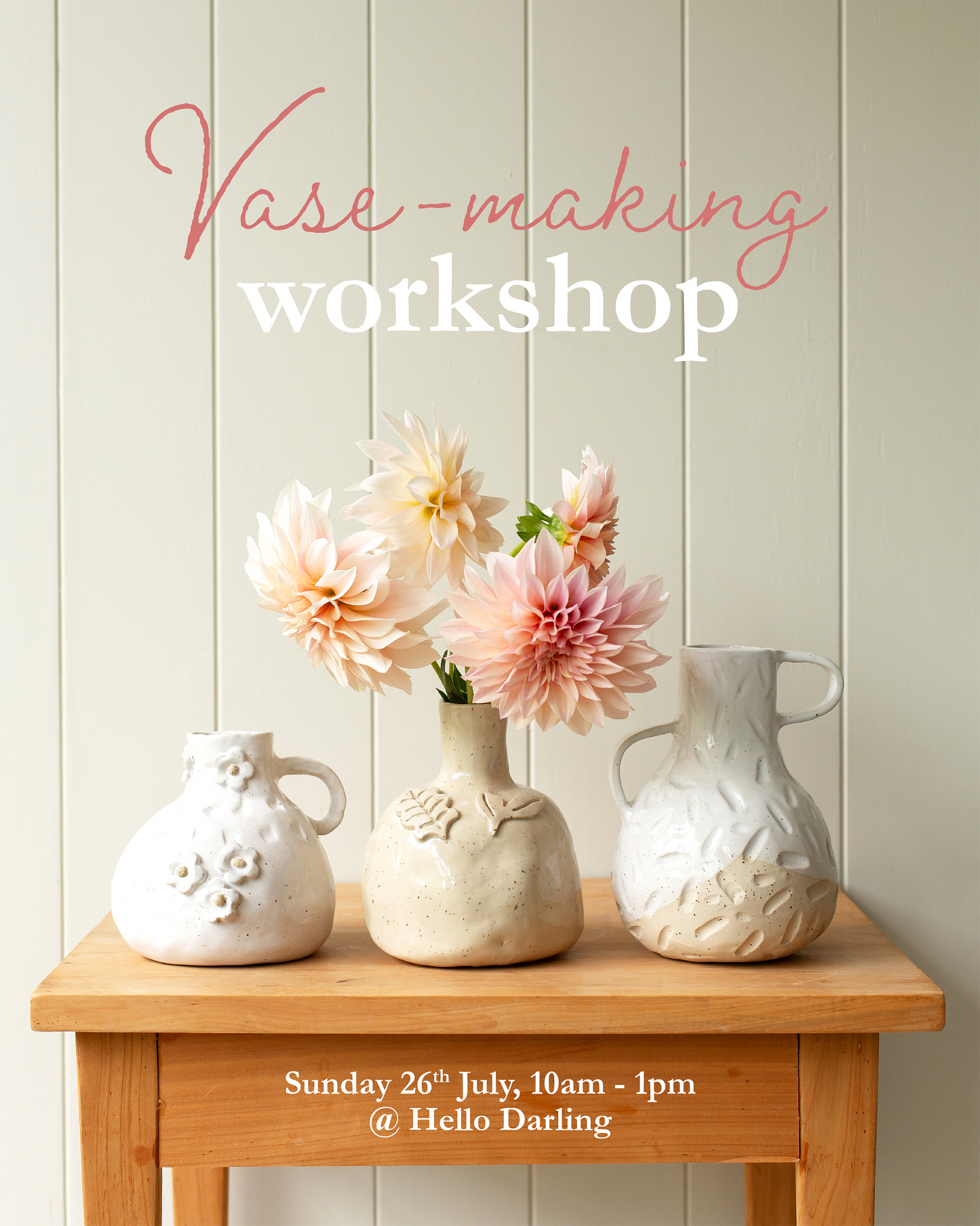 Hello Darling X R Ceramics Vase Workshop - 26th July