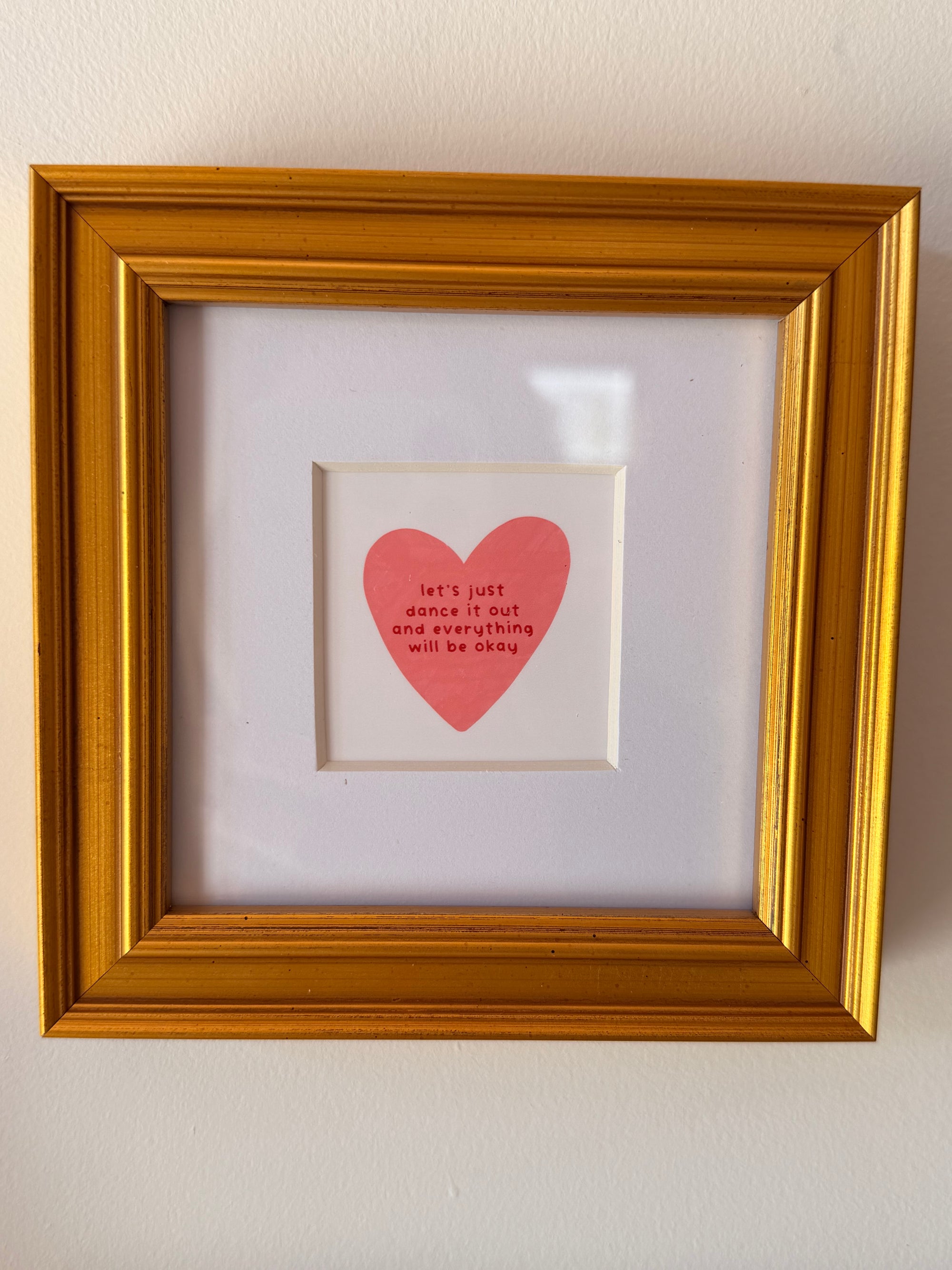 Framed Mini Print - Heart Lets Dance