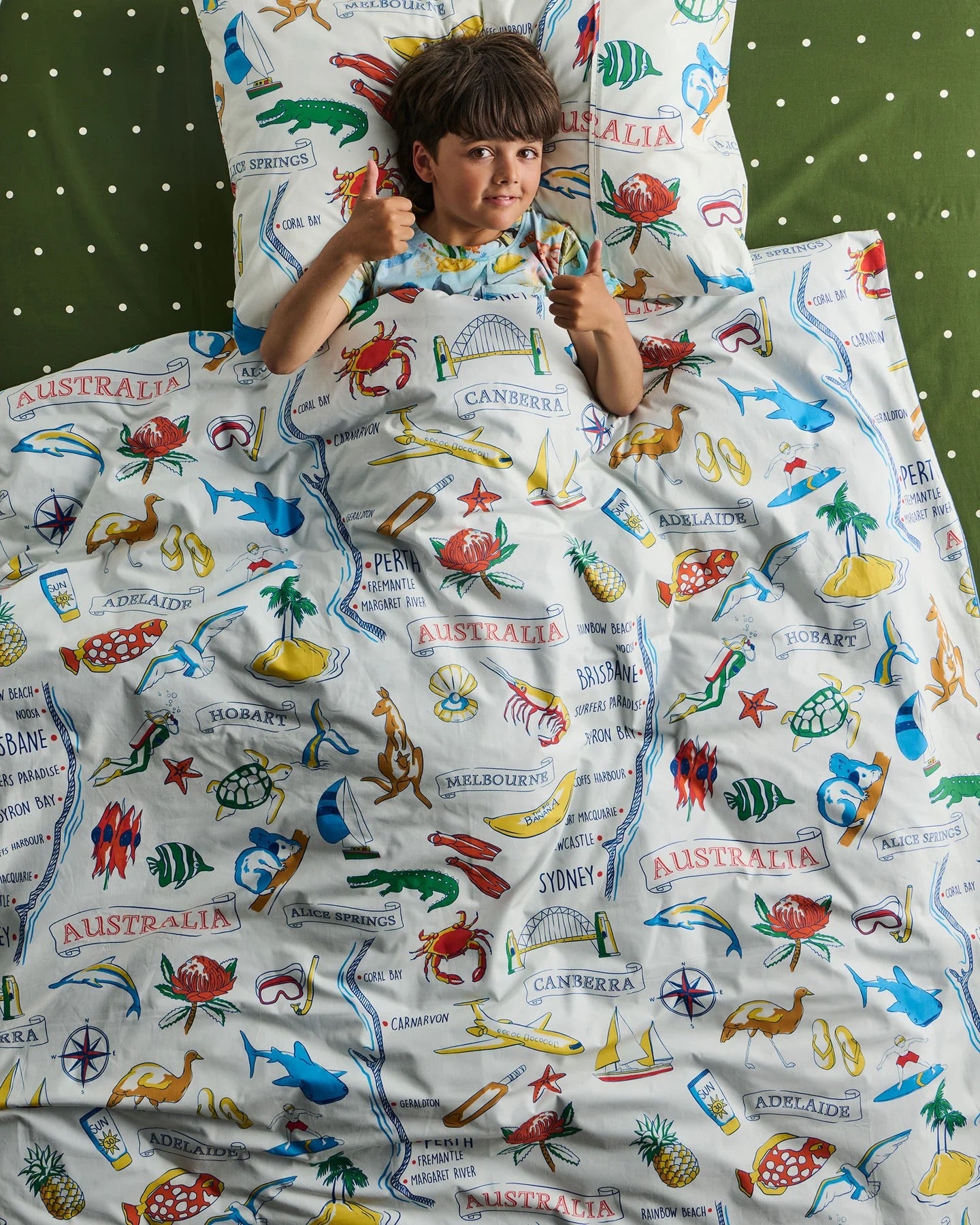 Aussie Road Trip - Organic Cotton Pillowcase