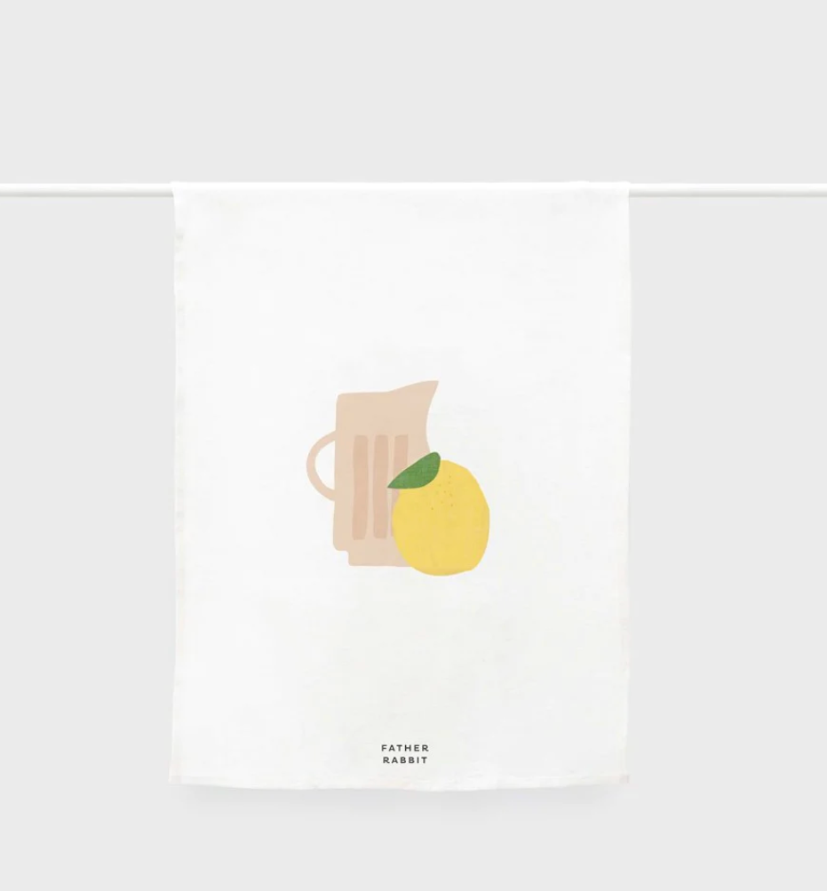 Jug With Lemon Tea Towel