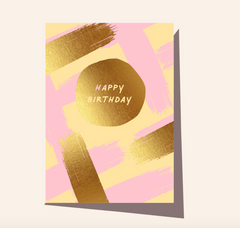 Lemon Brushy Birthday Card