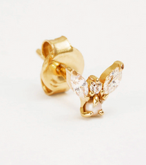 Gold Angel Stud Earring