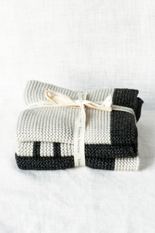 Washcloths - Black/Grey