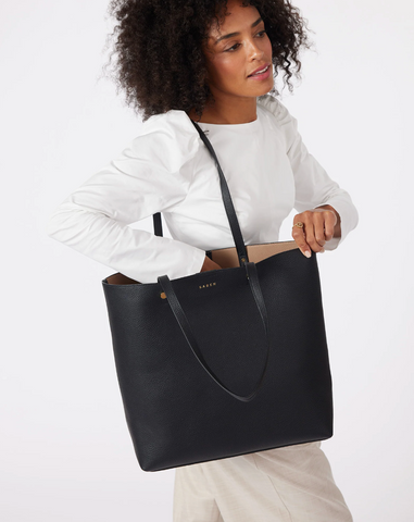Carter Tote - Black + Taupe