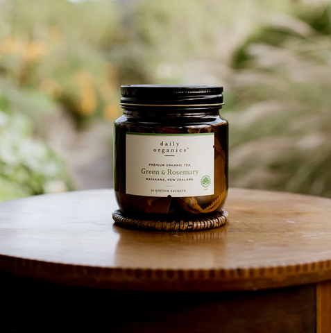 Tea Sachets Jar - Green & Rosemary
