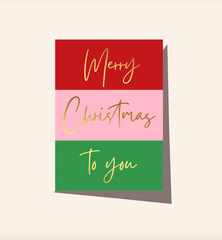Christmas Colour Stripe Card