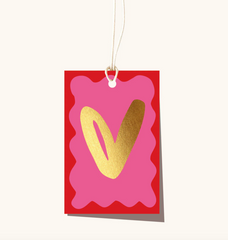 Wavy Pink/Red Gift Tag