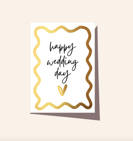 Wavy Wedding Wishes Card