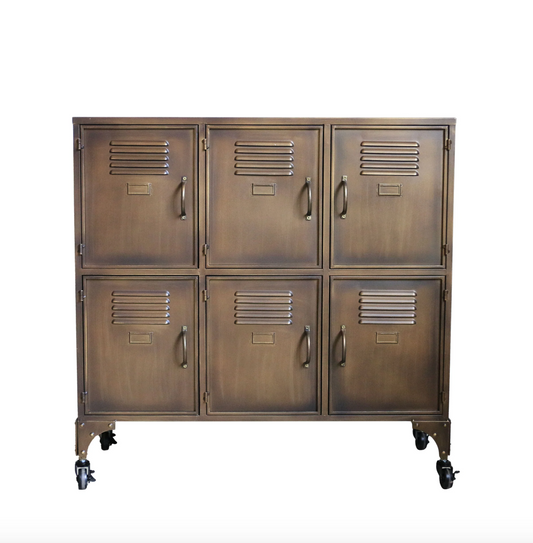 Industrial Locker - Antique Brass Finish