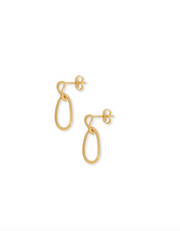 Small Paper Clip Earring - Gold
