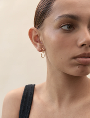 Small Paper Clip Earring - Gold