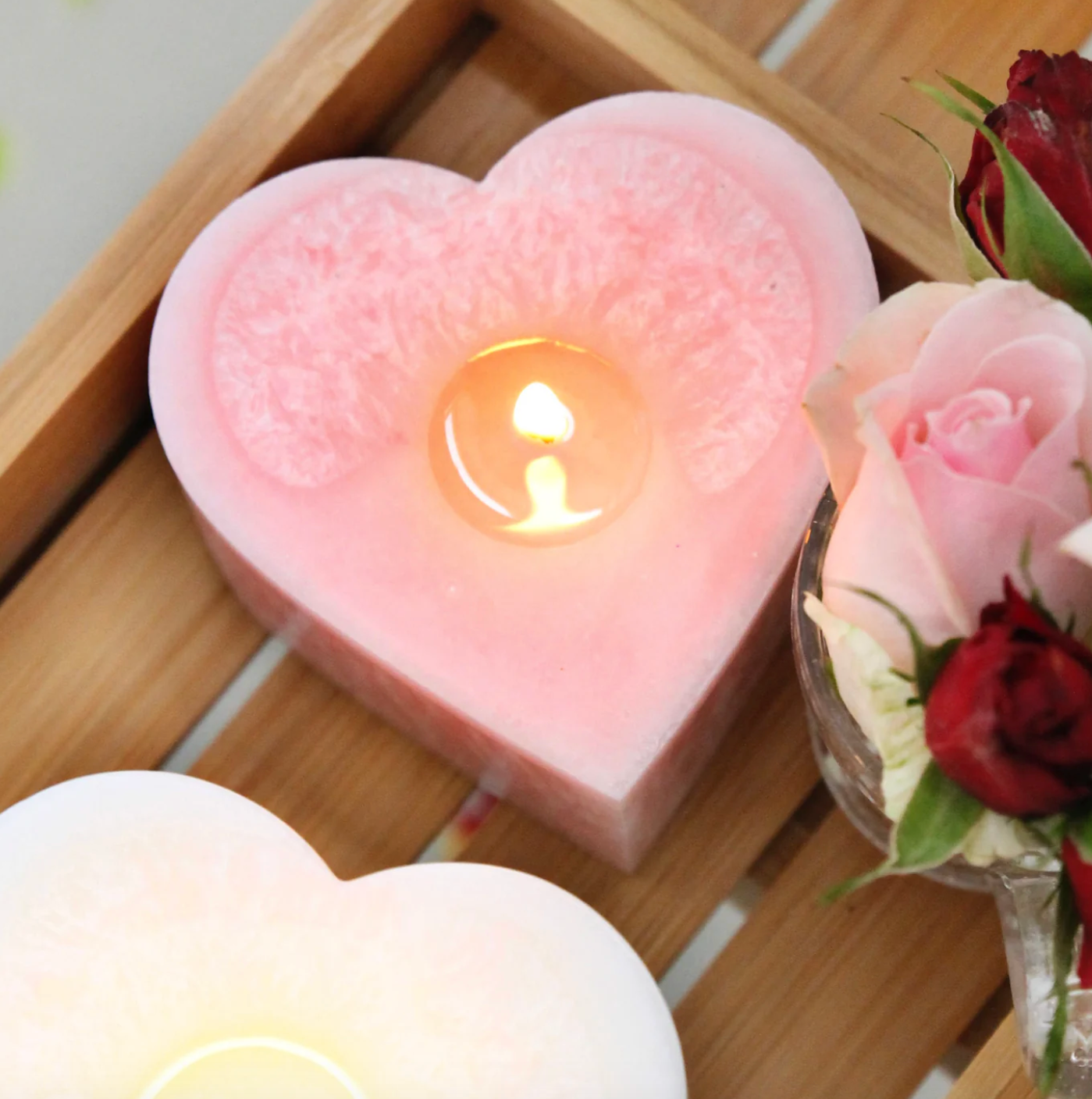 Heart Candle - Blush
